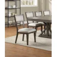 thumbnail image 4 of Transitional Style Ash Grey Large Dining 9pc Set Solidwood Dining Table W Leaf 8x Side Chairs Dining Room Furniture, 4 of 9