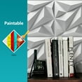 thumbnail image 7 of Art3d Triangle diamond in White 19.7 in. x 19.7 in. PVC 3D Wall Panel (12-Pack), 7 of 7
