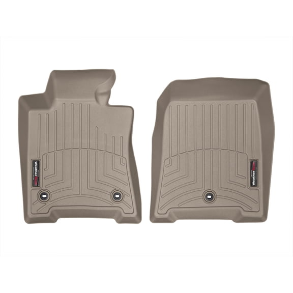 WeatherTech Custom Fit FloorLiners compatible with 2009-2014 Acura TL - 1st Row (Driver & Passenger), Tan