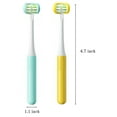 thumbnail image 6 of 2 Pieces 3 Sided Kids Toothbrush, Three Bristles for Child Toothbrush, Autism Soft Bristles Toothbrush, 6 of 8