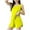 Yellow, variant on Hfnxid womens summer pajamas sets Women Solid Color Sleeveless Camisole Elastic Waist Shorts Pajama Set