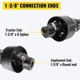 thumbnail image 4 of VEVORBrand 1-3/8" PTO Drive Shaft, 6 Spline End Round End PTO Driveline Shaft, Series 4 Tractor PTO Shaft, 39"-55" Brush Hog Black PTO Shaft Mower, Rotary Cutter, 4 of 9