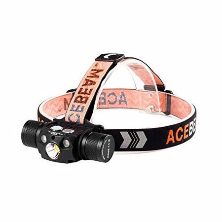 Acebeam H30 Headlamp Max 4000 Lumens Bright White Light + Red Light + Green Light,21700 Rechargeable Power Bank Flashlight with USB-C,Best Head Lights for Camping Running Hiking(Cool