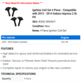 thumbnail image 2 of Ignition Coil Set 4 Piece - Compatible with 2013 - 2014 Subaru Impreza 2.0L H4, 2 of 2
