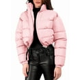 thumbnail image 2 of Veste Matelassée Courte pour Femmes, Manteau d'Extérieur Rose P, 2 of 7