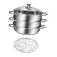 thumbnail image 3 of Olla De Cocina Universal De Acero Inoxidable Para Cocina Al Aire Libre, Restaurante, 3 Capas, 3 of 8