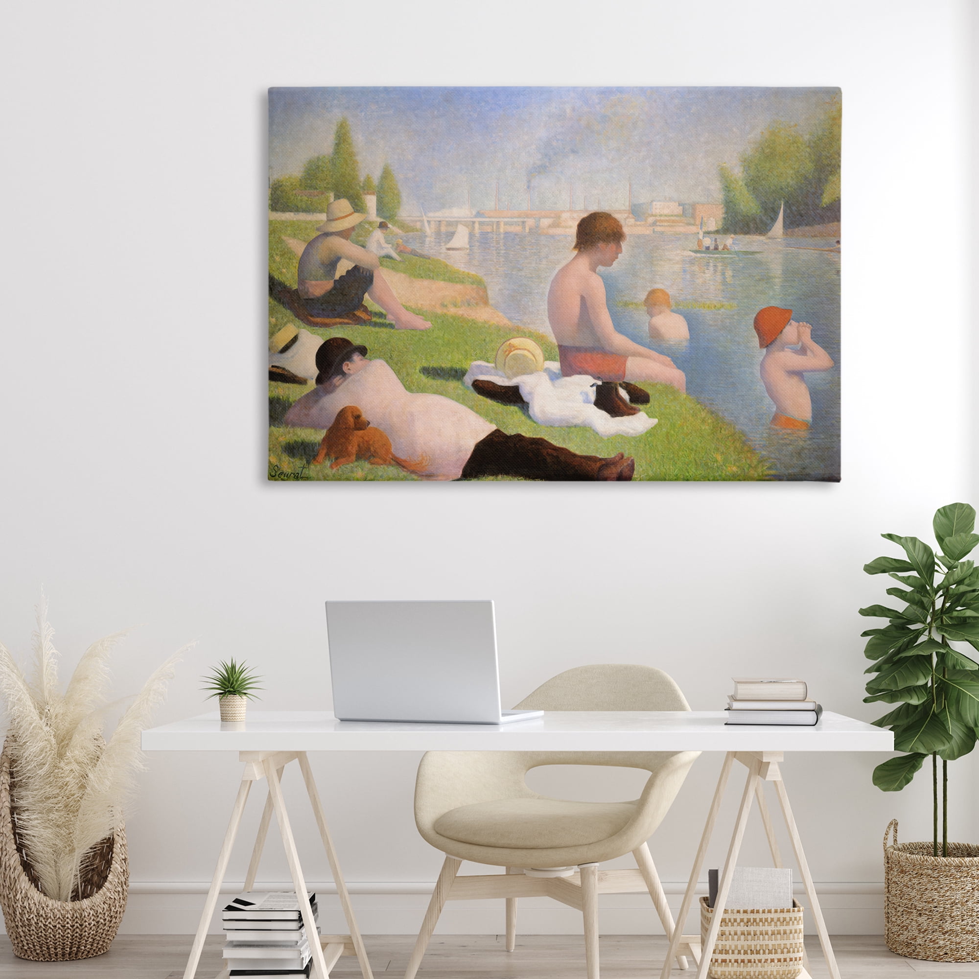 Stupell Industries Afternoon Bathers Georges Seurat Canvas Wall Art, design by Georges Seurat