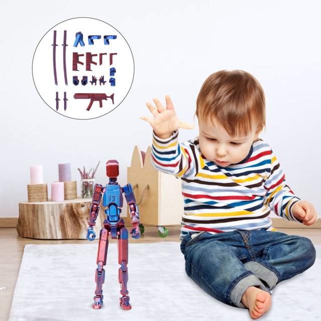 Robot móvil multiarticulado Lucky-13 impreso en 3D, Robot cambiaformas móvil, juguete mecánico de cuerpo completo para niños y adultos