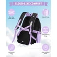 thumbnail image 7 of Girls School Backpack,Laptop Bookbag with Trolley Strap,Lightweight School Bag with Bow & Pom-Pom,Elementary Middle School Girls Backpack, 7 of 7