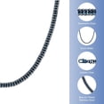 thumbnail image 6 of Metro Jewelry Blue Ion Plated Two Tone Stainless Steel 5MM Foxtail Chain Necklace - 18 Inch, 6 of 8