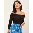 thumbnail image 2 of Moomaya Solid Off-Shoulder Tops, Womens Full Sleeve Casual Vacation Top, 2 of 9