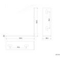 thumbnail image 2 of 5-1/10" x 1-1/2" x 1/8" Corset de Coin - Noir, 2 of 2