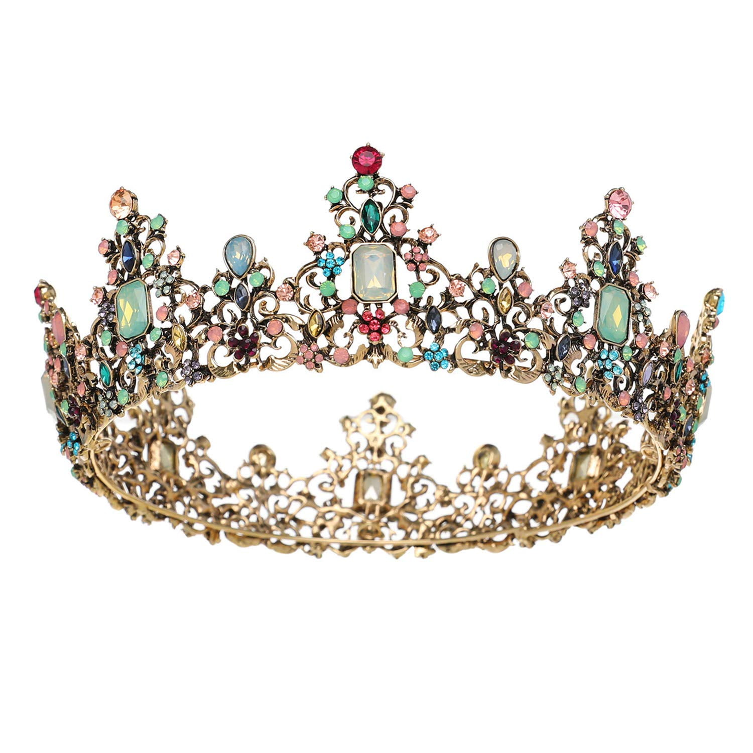 Baroque Wedding Bridal Queen Full Crown Tiara Rhinestone Hair Access Jewelry