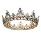 thumbnail image 1 of Corona de reina barroca enjoyada - Coronas y tiaras de boda con diamantes de imitación para mujer, accesorios para el cabello de fiesta de disfraces con piedras preciosas Ormromra  CZMR-XM36, 1 of 7