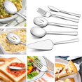 thumbnail image 3 of 65 Piece Silverware Set with Serving Utensils Tableware, Stainless Steel Square Flatware Cutlery Set for 12, Mirror Finish, Dishwasher Safe, 3 of 7