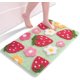 thumbnail image 1 of Alfombras de baño verdes, lindas alfombras de baño con diseño de fresas, accesorios de baño coloridos, divertidas alfombras de flores, alfombras antideslizantes, alfombras de baño lavables a máquina,, 1 of 6