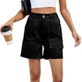 thumbnail image 1 of FJUCHAI Shorts Cargo en Denim pour Femmes Short Actif Extérieur Été pour Femmes S-TTG, 1 of 10