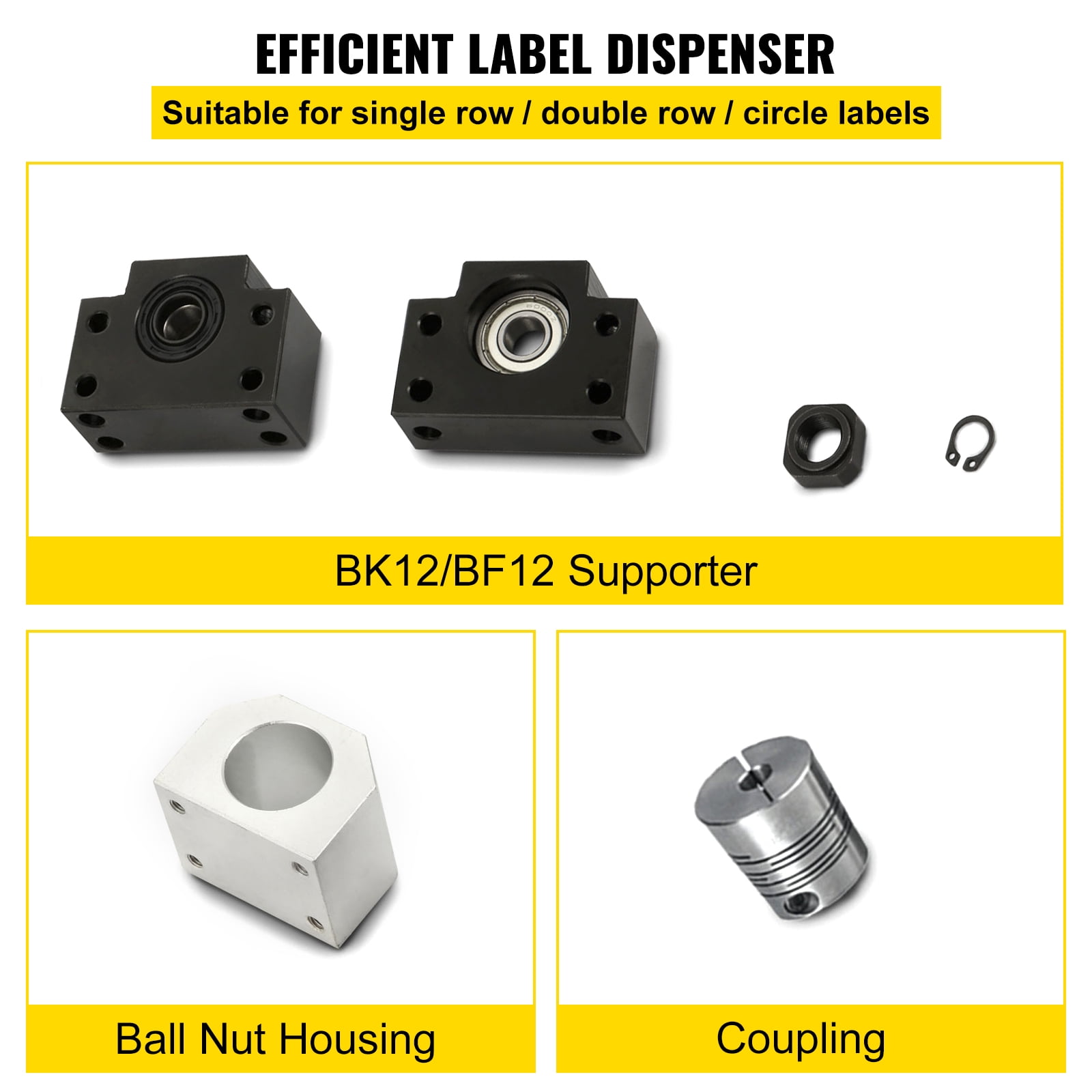 1 anti backlash 16mm ballscrew RM1605-1500mm+BK/BF12 end support bearing CNC set 