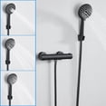 thumbnail image 2 of Miuline Shower System Kit High Pressure Shower Head and Handheld Shower, Matte Black Brass Valve Dual Shower Head Hose, 2 of 10