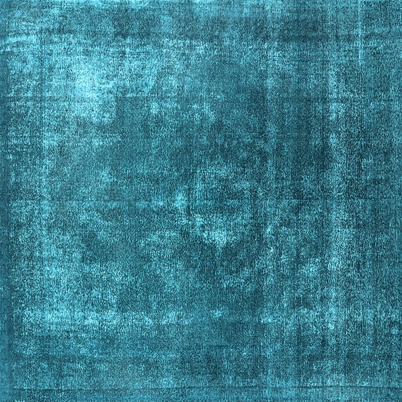 Ahgly Company Indoor Square Oriental Light Blue Industrial Area Rugs, 5' Square