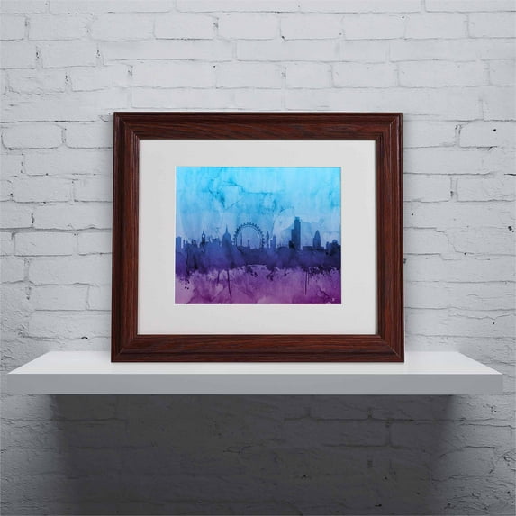 Trademark Fine Art "London England Skyline IV" Canvas Art by Michael Tompsett, Wood Frame