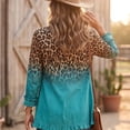 thumbnail image 4 of Womens Leopard Print Jackets Fall Long Sleeve Button Front Vintage Casual Print Outerwear Fashion Streetwear Tops, 4 of 6