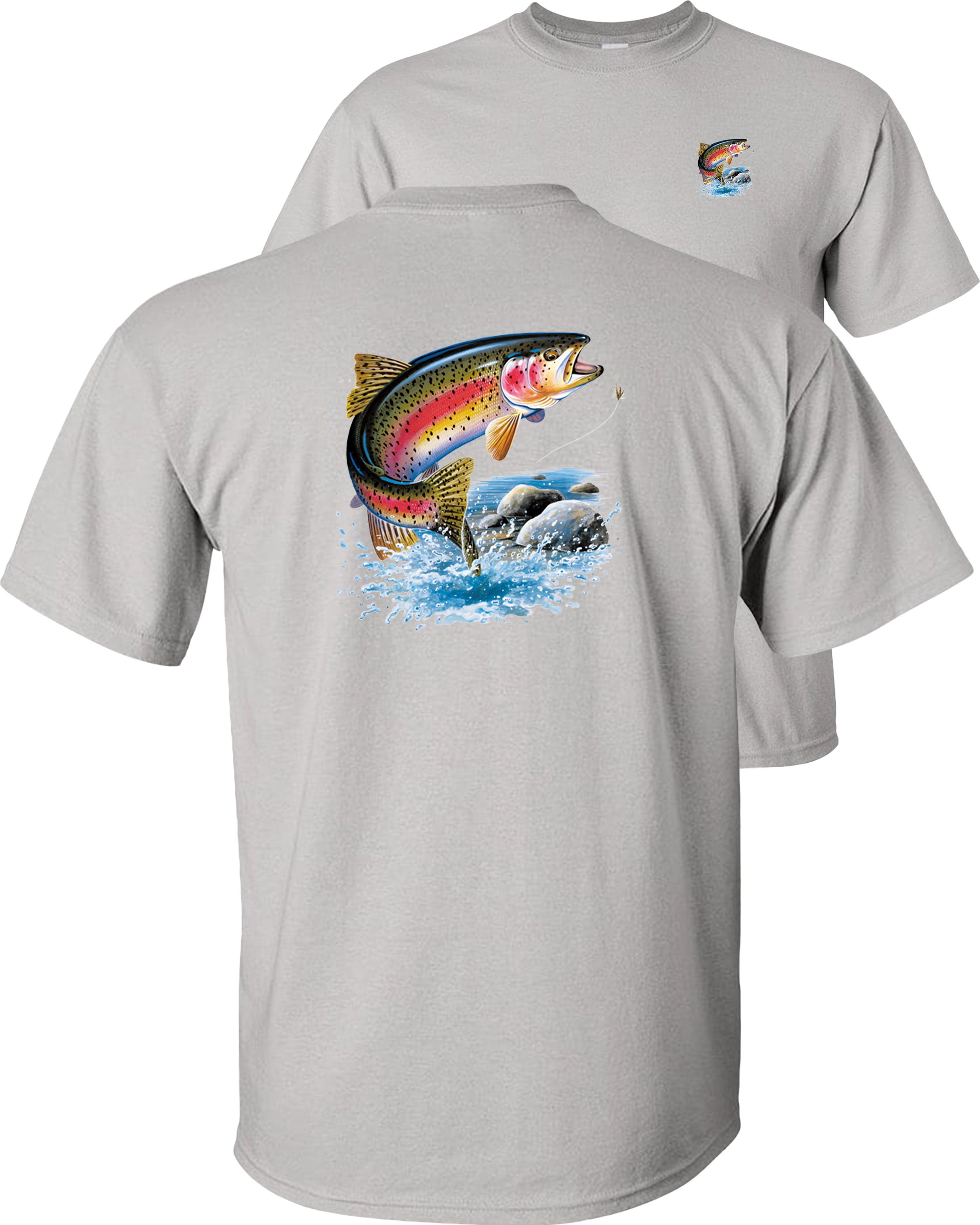 Fair Game - Rainbow Trout T-Shirt Going for Lure Fishing - Walmart.com