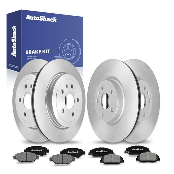 AutoShack Front Vented & Rear Vented Brake Rotors   Ceramic Pads 12-PC Brake Kit Replacement for 2009 Cadillac CTS