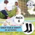 thumbnail image 4 of 6 Pairs of Yacht & Smith Kids & Children's Cotton Tube Socks, Wholesale Bulk Pack Referee Style, Boys Girls, 4 of 7
