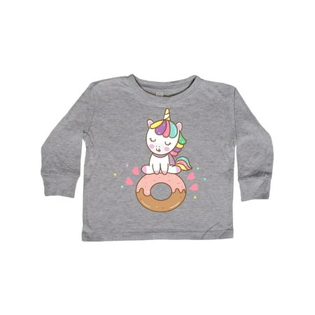

Inktastic Unicorn Doughnut Gift Toddler Boy or Toddler Girl Long Sleeve T-Shirt