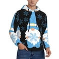 thumbnail image 2 of Goofa Christmas Gnome Snowflake for Men's Hooded Sweatshirt - Lightweight Pullover Hoodie with Kangaroo Pocket, Perfect for Everyday Wear-Small, 2 of 7