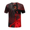 thumbnail image 5 of Hazbin Hotel Moda Casual Mujer Impreso Cuello Redondo Manga Corta Camiseta Top Vermilion/XL, 5 of 5