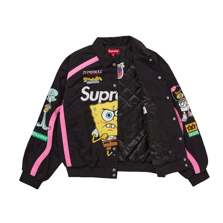 Supreme Men's SpongeBob SquarePants Jeff Hamilton Racing Jacket