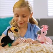 Happy Yappers: Birds 2 Pack - Cokatoo & Blue Parrot - Slap Bracelet Interactive Plush Toy Birds, They Chat-Sing-Mimic Each Other, Flap Wings, Kids 3+
