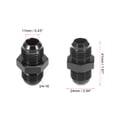 thumbnail image 3 of 2pcs Automobile AN8 to AN8 Male Coupling Hose Fitting Adapter Replacement Aluminum Alloy Black, 3 of 5