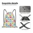 thumbnail image 4 of Saiise Cute French Bulldog Pattern Sports Drawstring Backpack - String Swim Gym Bag with Wet Proof Pocket for Women&Men-Small, 4 of 6