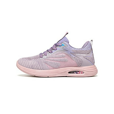 

Ferndule Women Trainers Low Top Sneakers Athletic Running Shoes Breathable Lace Up Walking Shoe Sports Wide Width Lightweight Pink 6.5