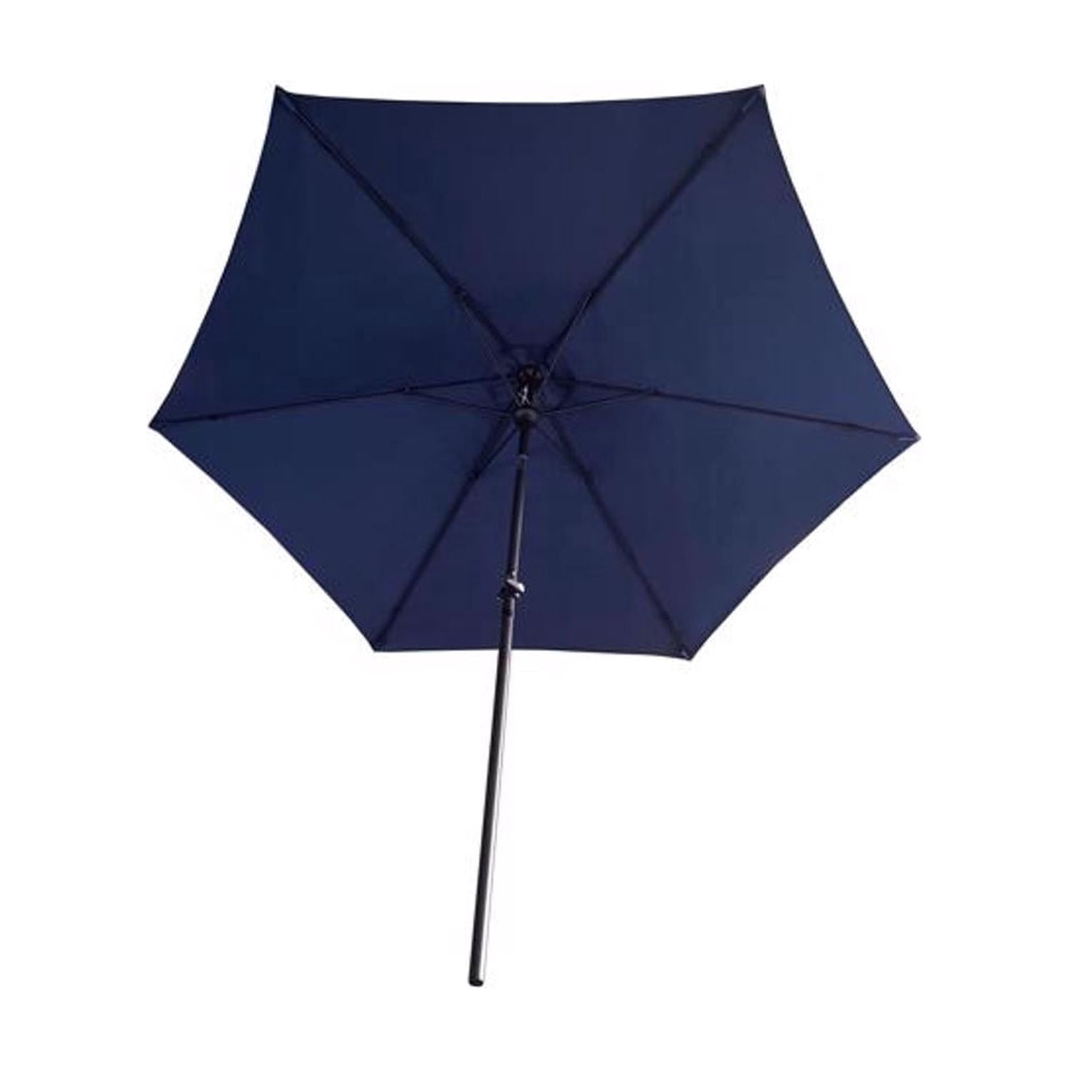 Living Accents 9 ft. Tiltable Navy Blue Market Umbrella