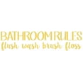 thumbnail image 6 of Bathroom Rules Wall Decals Sticker Vinyl Lettering Home Décor 36x10-Inch Buttercream, 6 of 6