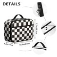 thumbnail image 6 of Black and White Checkered Pattern Insulated Lunch Bag Teens,Bento School Lunch Bag for Teens for Work,Picnic or Travel 10.6x7.7x4.3 Inches,12 Can Capacity, 6 of 6