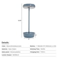 thumbnail image 4 of GRANDPATIO Outdoor Solar Steel Table Lamp with USB Port and Multi-Mode Lighting, Blue, 4 of 6