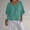 Green, variant on Women's Linen Top Pleated Loose Casual Half Sleeve Solid Color V Neck Basic Tee Short Sleeve T-Shirts Plain Summer Top Linen Shirt for Women Light Violet XXL