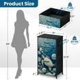 thumbnail image 3 of Dresser for Bedroom with 4 Storage Drawers Sea Turtle Swimming Ocean Rocks Soft Blue Water Dressers Chest of Drawers Steel Framed Fabric Closet Organizers for Entryway Boys Room, 3 of 7