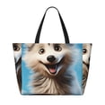 thumbnail image 2 of Fotbe Blue Sky Cute Wolf Bolsa de Viaje para Playa - Resistente al Agua, Bolsa Tote de Gran Capacidad y Ligera con 7 Bolsillos para Mujeres y Hombres, 2 of 7