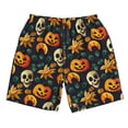 thumbnail image 4 of Bixox Men's Halloween Skull printing Casual Classic Fit Short Summer Beach Shorts, 4 of 6