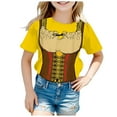 thumbnail image 1 of TZEWGL Hauts à Manches Courtes Col Rond Imprimé Bière Mignon pour Enfant Taille 10-11T, 1 of 3