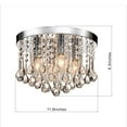 thumbnail image 3 of The Lighting Store Claudia 4-Light Chrome Finish Flush Mount with Clear Crystal Drops, 3 of 5