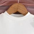 thumbnail image 6 of GiLiling Toddler Girl 2 Piece Summer Outfits Puff Short Sleeve Ribbed Knit Top and Mini Skirt Set Cute Kids Clothes (Purple, 6 Years), 6 of 8