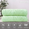thumbnail image 6 of Whale Flotilla Fleece Throw Blanket for Couch, Soft Fluffy Sofa Bed Blanket with Vintage Pattern for All Season, Warm and Lightweight, 50x60 Inch, Light Green, 6 of 6