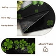 thumbnail image 6 of Entryway Rug 2'x3', St Patrick's Day Small Rug for Kitchen Bathroom Door Mat Indoor Entrance, Shamrock Leaf Coffee Cups Books Dark Green Non-Slip Area Rugs Floor Mats Carpet Front Door Rugs, 6 of 8